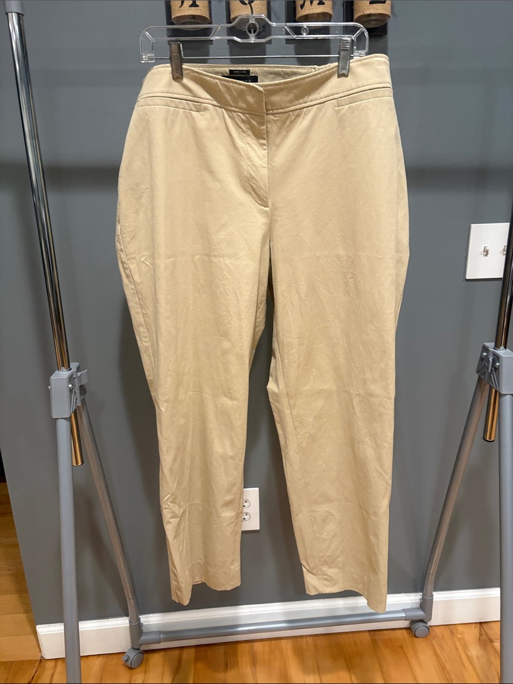 Talbots Cream Cropped Straight-Leg Pants